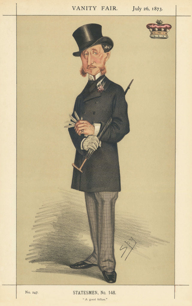 VANITY FAIR SPY CARTOON Lord Colville of Culross 'A good fellow' Scotland 1873